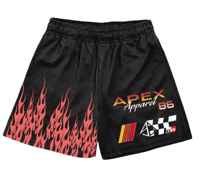 86 Track Shorts - Blazing Red - ApexAthleticApparel