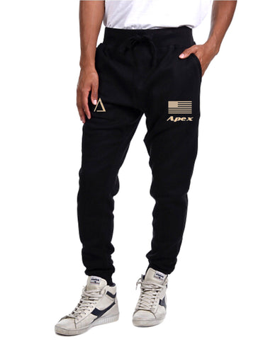 Black Olympic Joggers - ApexAthleticApparel