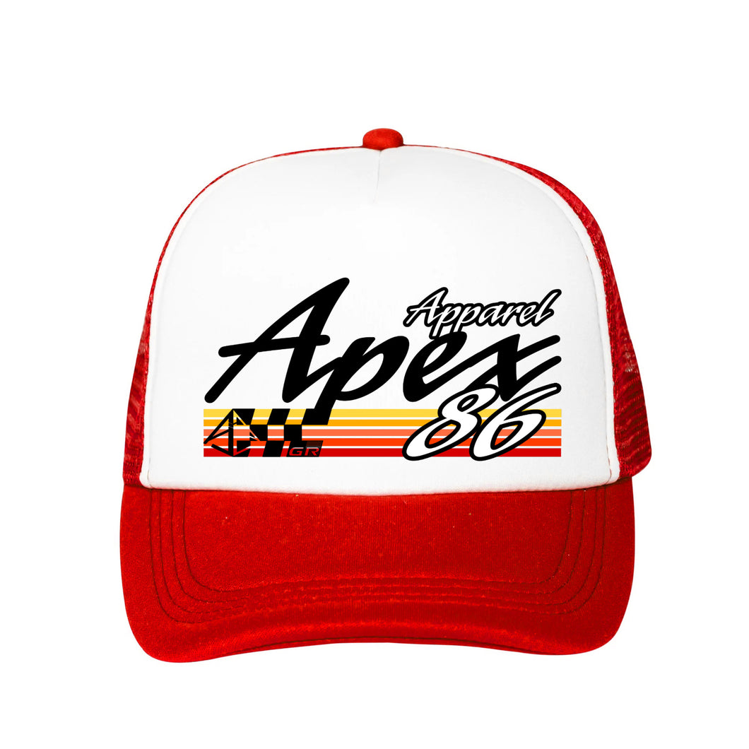 Apex 86 Red Trucker Cap - ApexAthleticApparel